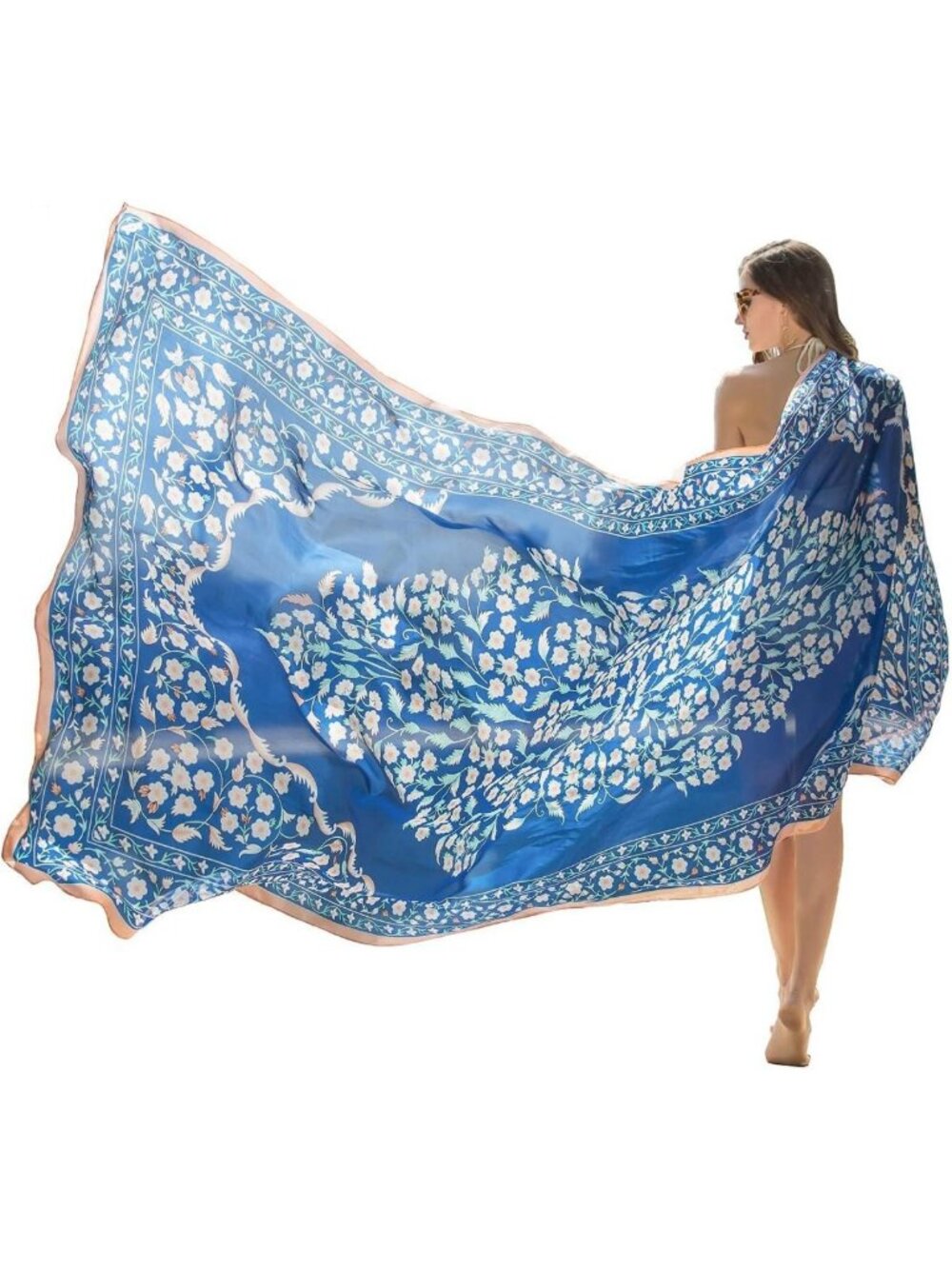 Luxurious 100% Mulberry Silk Pashmina Shawl Wrap for Women, 90"x43" Elegant